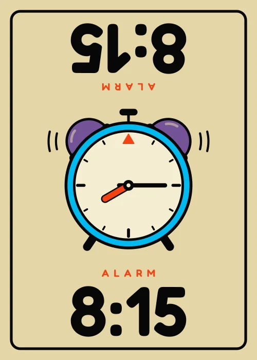 An Alarm card set to 8:15.